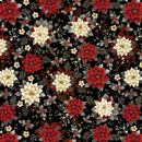 Holiday Tidings 14915M-12 Holiday Garden Black by Greta Lynn for Kanvas with Benartex
