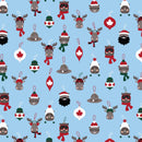 Holid'eh Season AHE-22573-4 Blue by Andie Hanna for Robert Kaufman