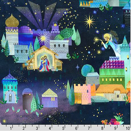 Holy Night AHPDM-22458-69 Midnight by Lynn Horrabin for Robert Kaufman Fabrics