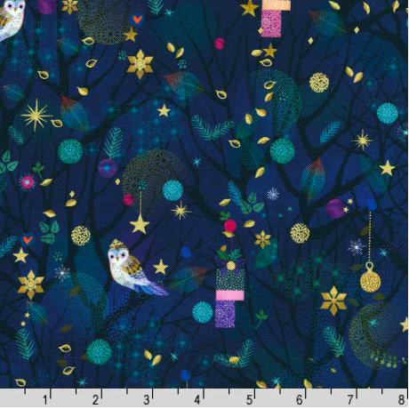 Holy Night AHPDM-22461-438 Night by Lynn Horrabin for Robert Kaufman Fabrics