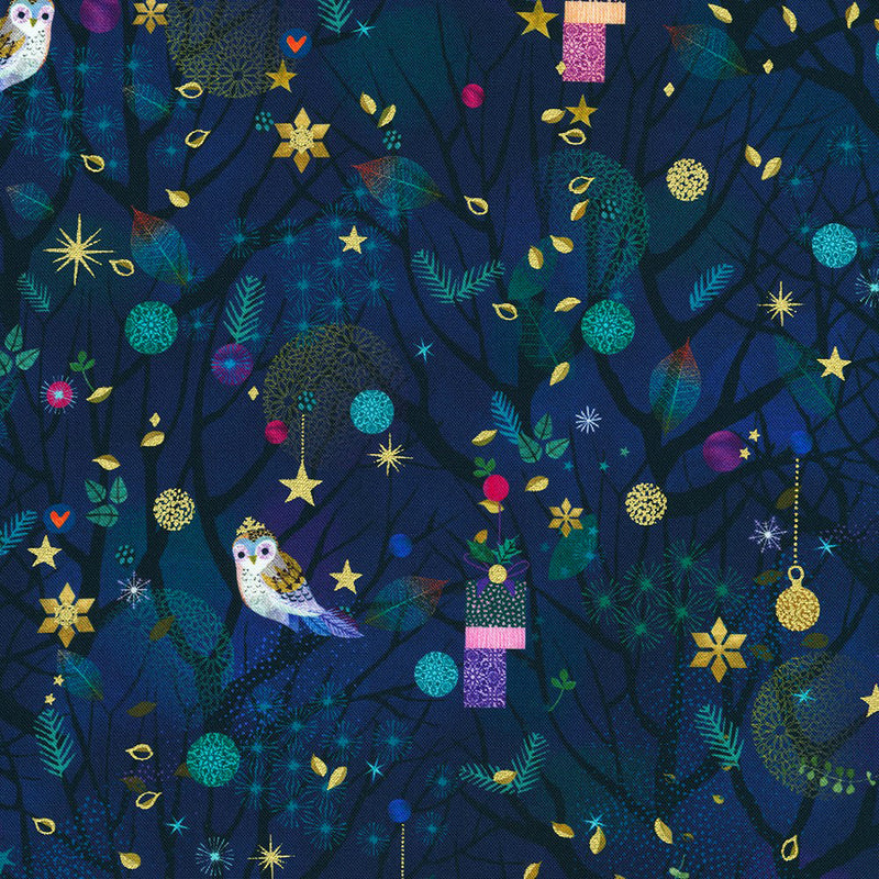 Holy Night AHPDM-22461-438 Night by Lynn Horrabin for Robert Kaufman Fabrics