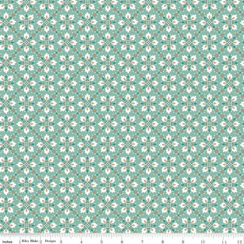 Home Town C13591-HEIRSEAGLASS Heirloom Sea Glass Hamilton by Lori Holt for Riley Blake Designs