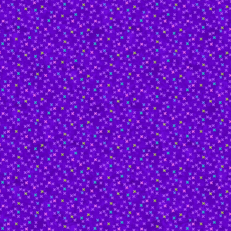 Hugs & Kisses Flannel F28001-84 Purple Multi Big Kisses by Deborah Edwards for Northcott.