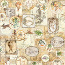 Hunny Bunny 30978-A Tan Bunny Collage by Morris Creative Group for QT Fabrics