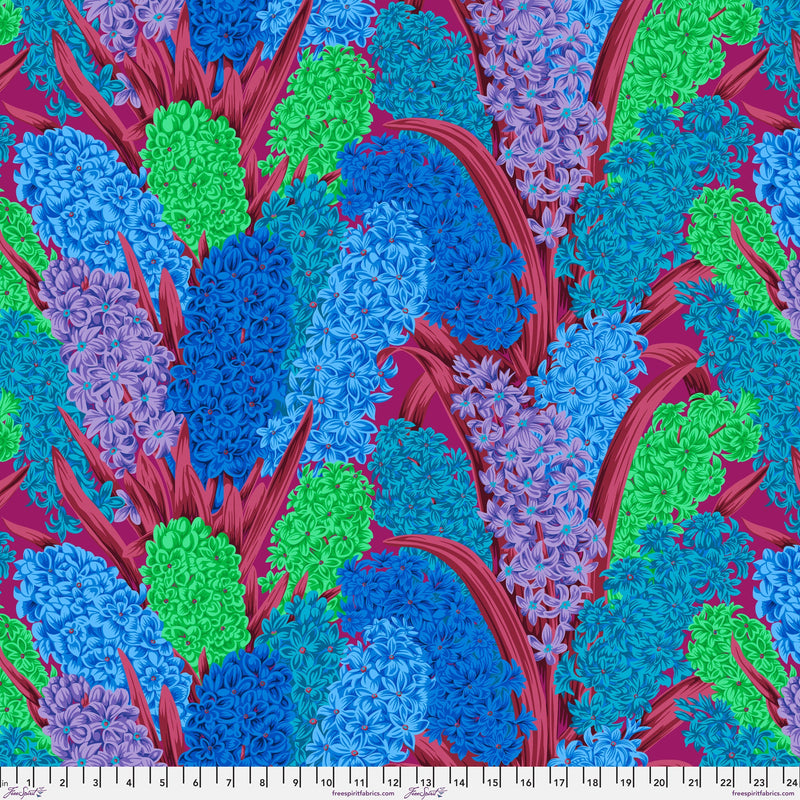 Hyacinthus PWPJ123.BLUE by Philip Jacobs for the Kaffe Fassett Collective for Free Spirit