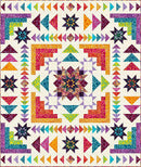 Hyperion Quilt Kit KTBT-1019 pattern by Leslie Ryan of Blooming Boldly Designs, batiks by Riley Blake Designs