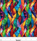 Illuminations 16881-99 Stained Glass Multi by Peggy Collins for Benartex