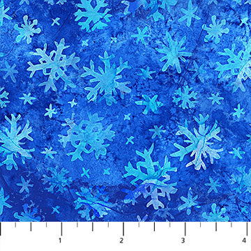 lluminations DP27006-44 Dark Blue Snowflakes by Deborah Edwards and Melanie Samra for Northcott