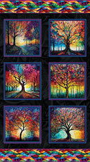 Illuminations Panel 16880-99 Illuminated Tree Panel Multi by Peggy Collins for Benartex