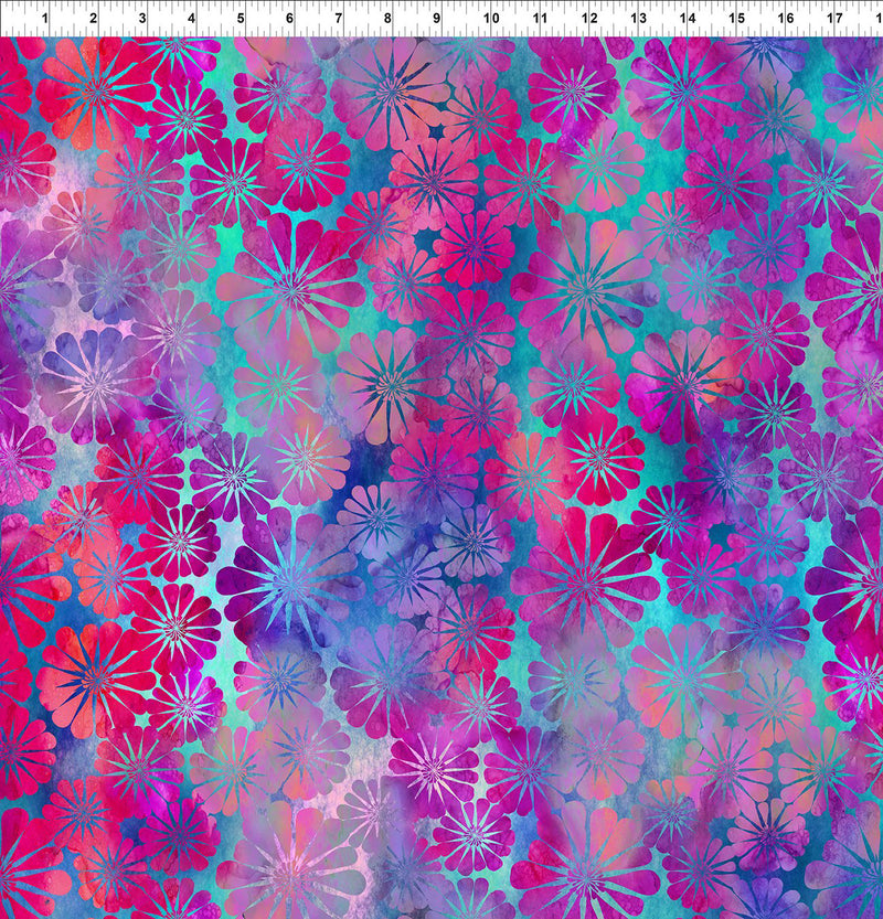 Impressions 1JYS-3 Magenta by Jason Yenter for In The Beginning Fabrics