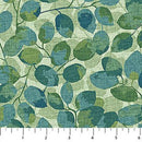 Imprint Flannel F29213-74 Sm Leaf Toss Green Multi by Northcott