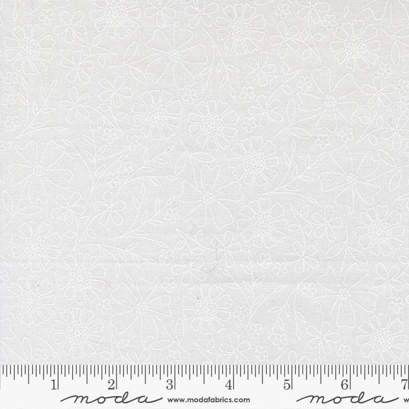 In the Garden 29231-31 Off White Garden Sketch by Corey Yoder for Moda