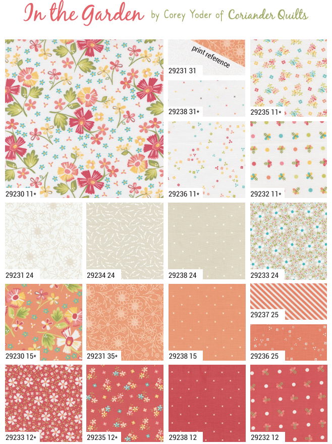In the Garden Charm Pack 29230PP by Corey Yoder for Moda.