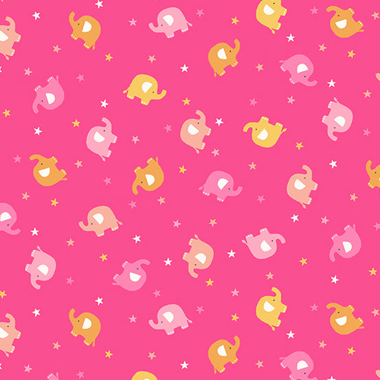 In The Jungle TP-2603-P Pink Ellie Scatter by Makower.