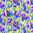 Infatuation DP28613-74 Green Multi Iris Feature by Deborah Edwards and Melanie Samra for Northcott