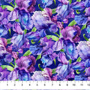 Infatuation DP28614-86 Dk Purple Packed Iris by Deborah Edwards and Melanie Samra for Northcott