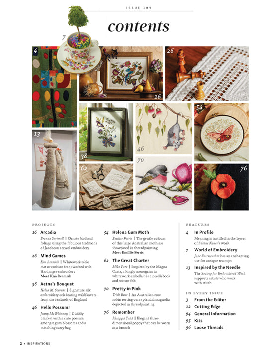 Inspirations Issue 109 - Natural Colour Contents NS109