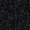 It's Snow Wonder 2705-99 Black Swirls with Dots by Elsie Ess for Blank