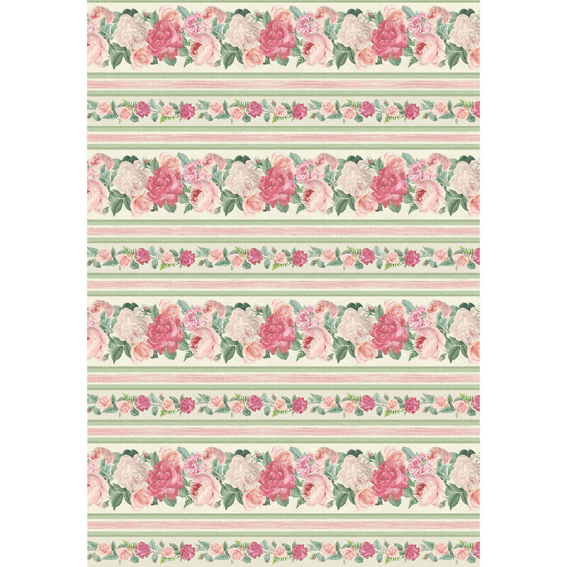 Jardin ROSE-CD2562 CREAM 11 Inch Stripe by Timeless Treasures