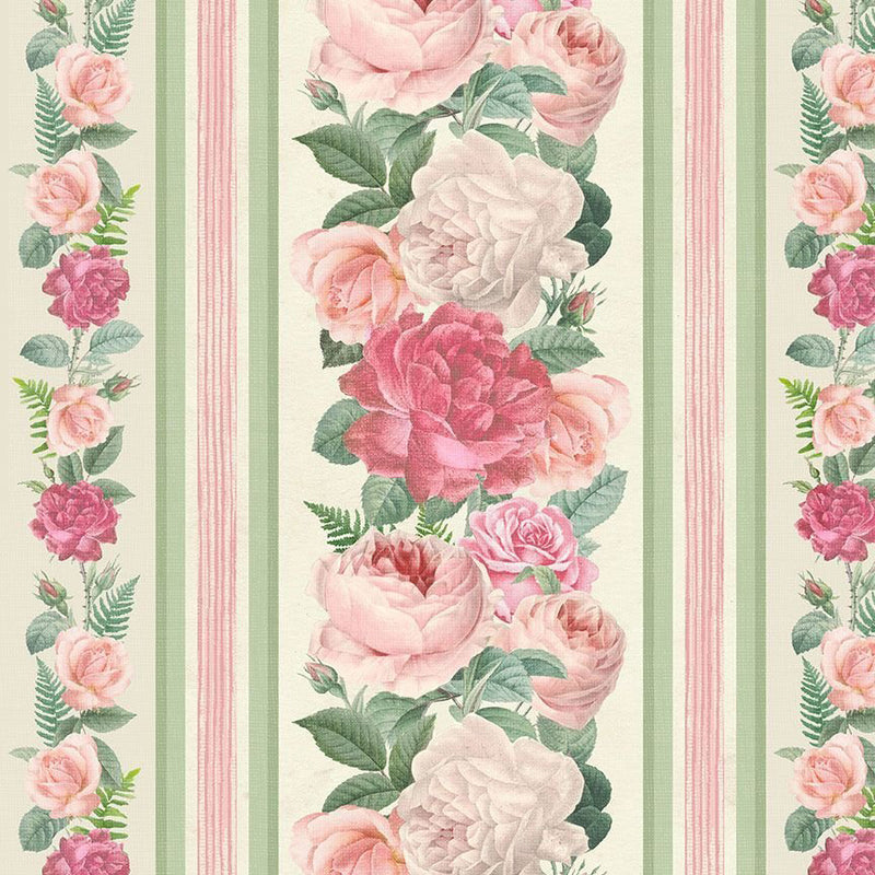 Jardin ROSE-CD2562 CREAM 11 Inch Stripe by Timeless Treasures