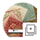 Jingle Bell 5 Inch Square 5-JING-42 by Edyta Sitar for Andover Fabrics