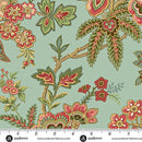 Jingle Bell A-10343-B Ornamental Garden Vintage Blue by Edyta Sitar for Andover Fabrics