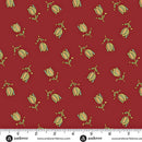 Jingle Bell A-10353-R Ornamental Tulips Cranberry by Edyta Sitar for Andover Fabrics