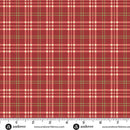 Jingle Bell A-10356-R Pajama Plaid Cranberry by Edyta Sitar for Andover Fabrics