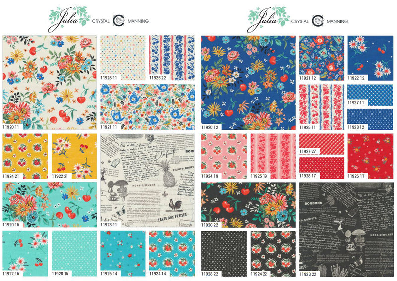 Julia Fat Quarter Bundle 11920AB by Crystal Manning for Moda