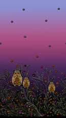 July Moon BA-00018M Dusty Rose Purple Metallic Single Border by Betty Albert-Licenz for International Textiles