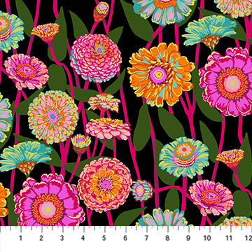 Jumpstart AMT131-99L Berry Zinnia Show by Anna Maria Parry for Anna Maria Textiles