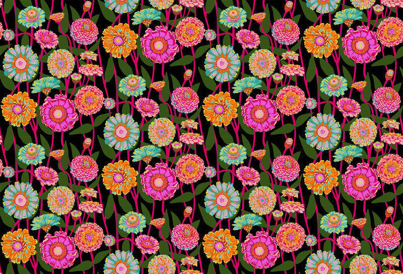 Jumpstart AMT131-99L Berry Zinnia Show by Anna Maria Parry for Anna Maria Textiles