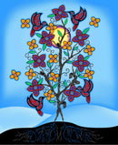 Keep Us Together Panel LG-0005MP Blue Panel Metallic by Loretta Gould for International Textiles