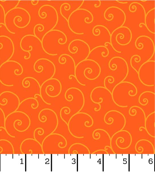 Kimberbell Basics Classic MAS8243-OO Orange Scroll by Kimberbell for Maywood Studio