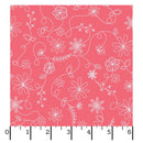 Kimberbell Basics Flannel MASF8261-P2 Swirl Floral Deep Pink by Kimberbell for Maywood Studio