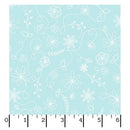 Kimberbell Basics Flannel MASF8261-Q2 Swirl Floral Aqua by Kimberbell for Maywood Studio