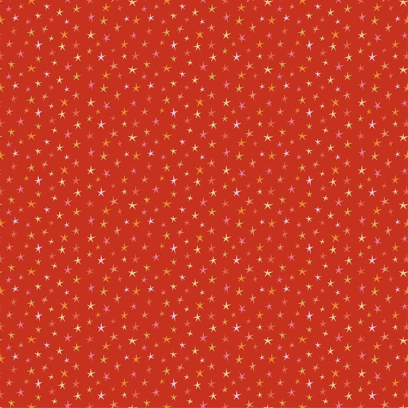 Kitty Loves Candy KC23919 Sparkly Stars Orange by Poppie Cotton