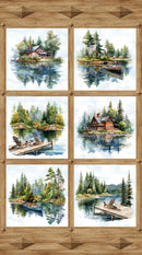 Lakeside Retreat Panel DP28480-36 by Deborah Edwards Northcott Studio for Northcott