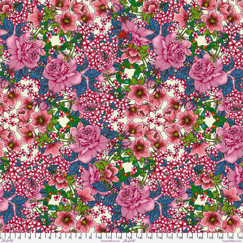 Language of Flowers 108" QBOB001.CREAM Pergola by Odile Bailloeul for FreeSpirit Fabrics