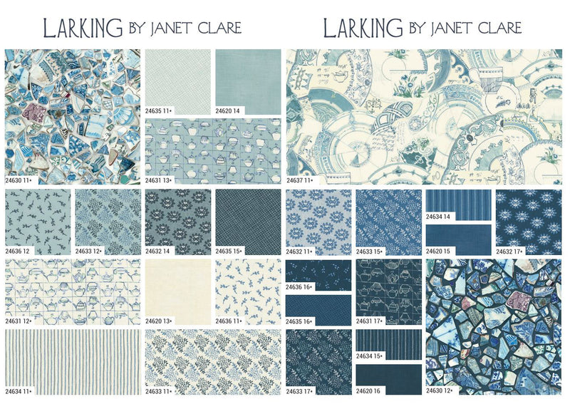 Larking Fat Quarter Bundle 24630AB by Janet Clare for Moda