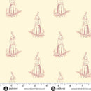 Laundry Line A-10081-E Farmer's Daughter Cream Pink by Edyta Sitar for Andover Fabrics