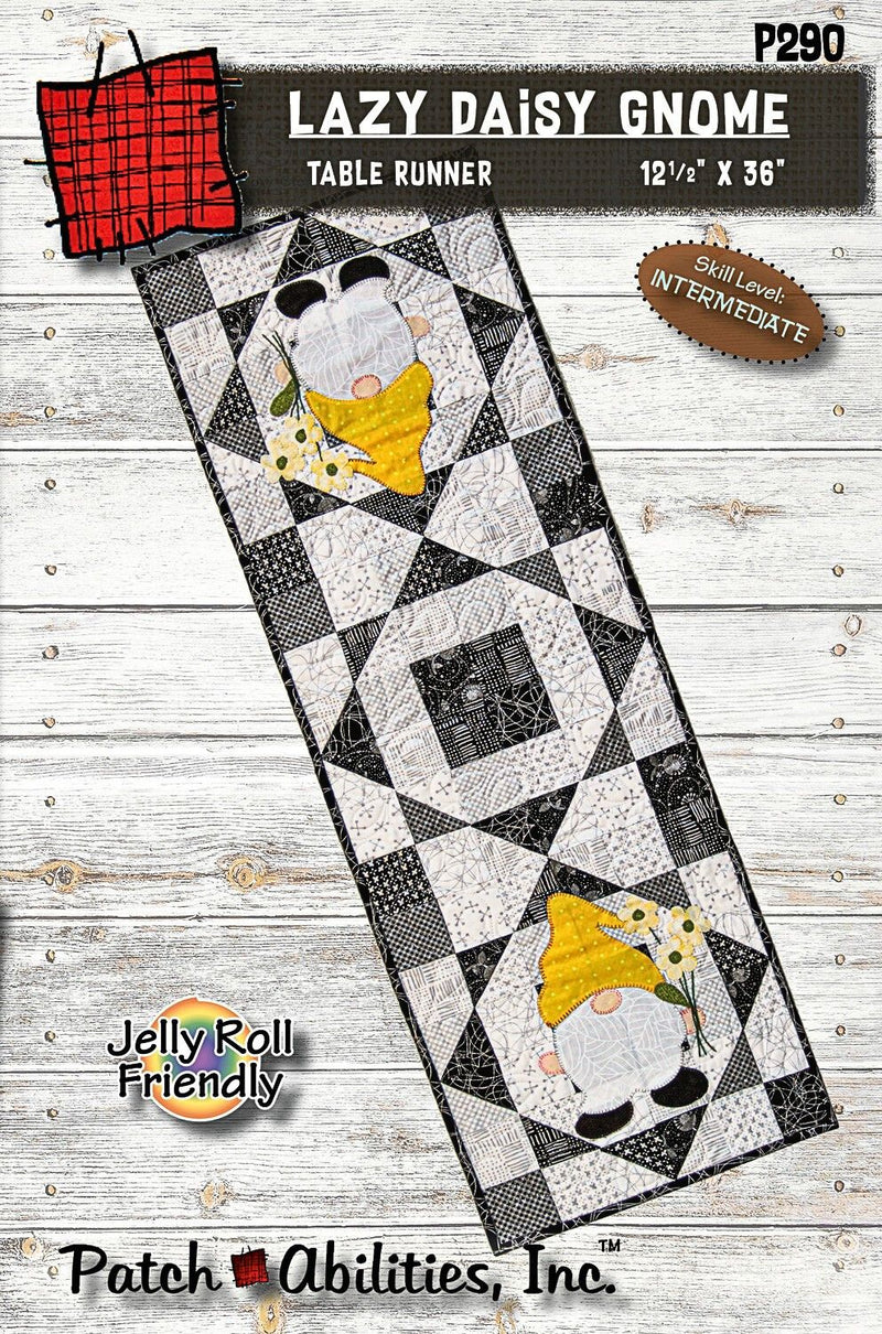 Lazy Daisy Gnome Table Runner Pattern Patch Abilities P290PA