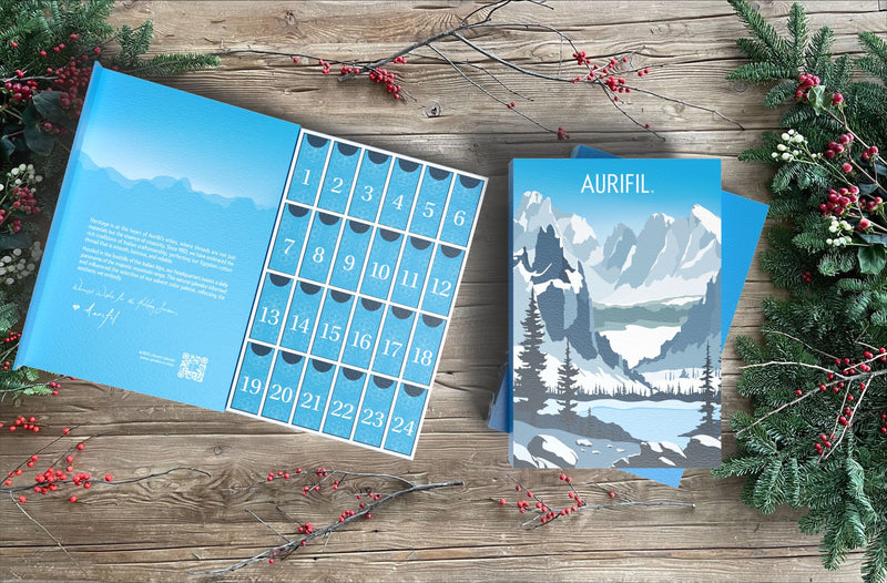 Le Alpi - Aurifil Advent Calendar ACADVENT-24 shows inside boxes