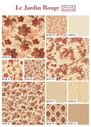 Le Jardin Rouge Fat Eighth Bundle 36150F8 by French General for Moda