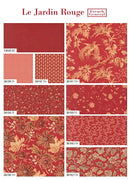 Le Jardin Rouge Fat Eighth Bundle 36150F8 by French General for Moda