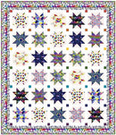 Let Love Shine Free PDF Quilt Pattern shows stars on white background.