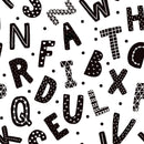 Letters Flannel 15498-WHITE-DR by 3 Wishes Fabric