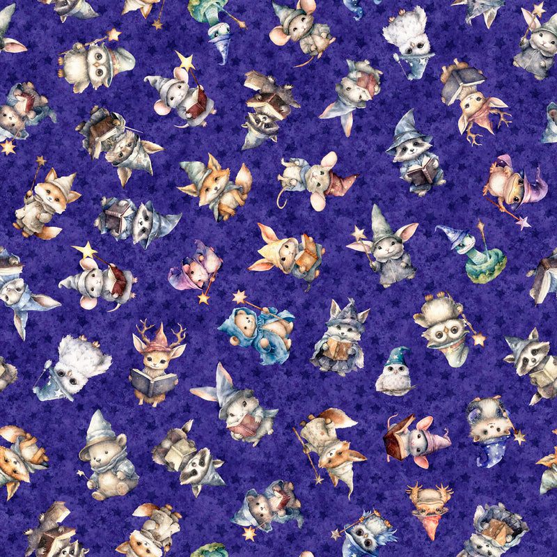 Lil' Wizards 30551-V Purple Wizard Toss by Morris Creative Group for QT Fabrics