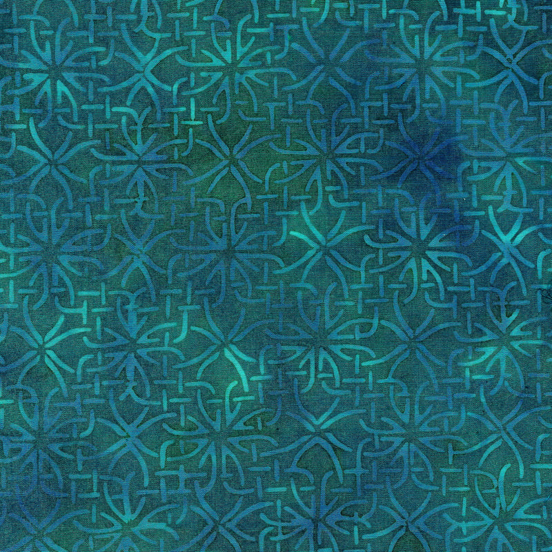 Limerick Batik 112305945 Celtic Medium Square Teal Cool Water by Island Batik