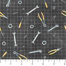 Little Builders 91354-96 Tools Smoke by FIGO Studio for FIGO Fabrics